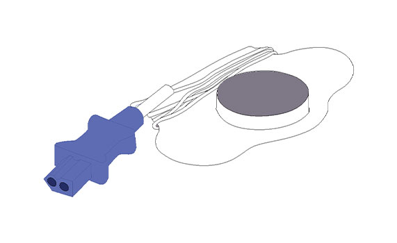 Skin sensors are made for a non-invasive, alternative method for measuring patient skin temperature. 